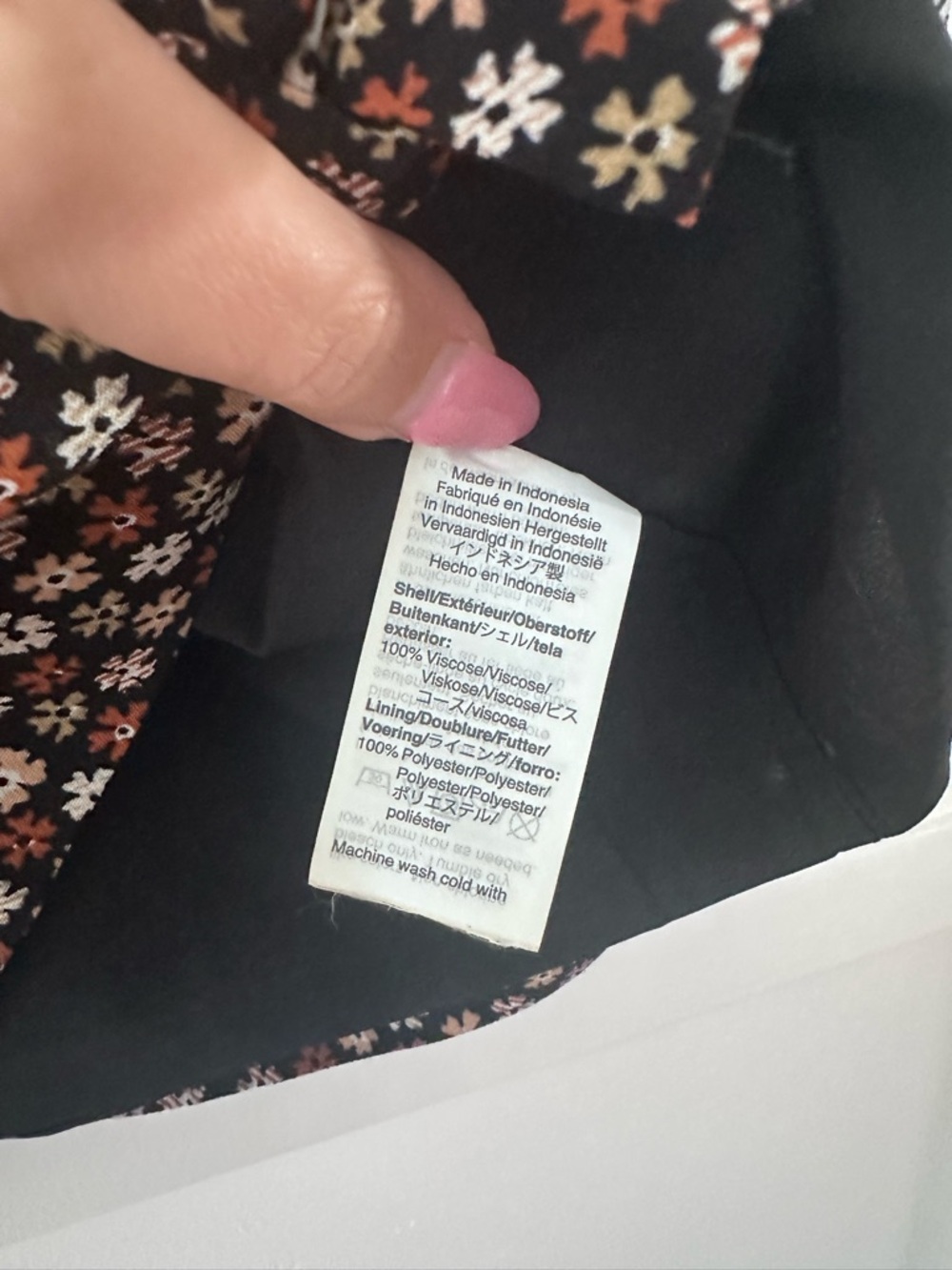 Madewell Floral V-Neck Cami Top - Size 6 - Picture 4 of 5